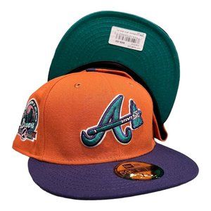 New Era Atlanta Braves Cactus Fruit 59FIFTY Fitted Hat Cap 40th Year Patch